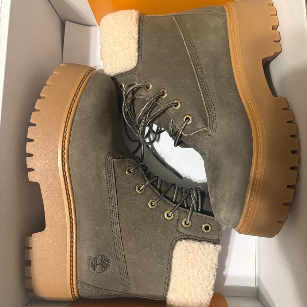 Timberland Brown and Gray Women's Boots